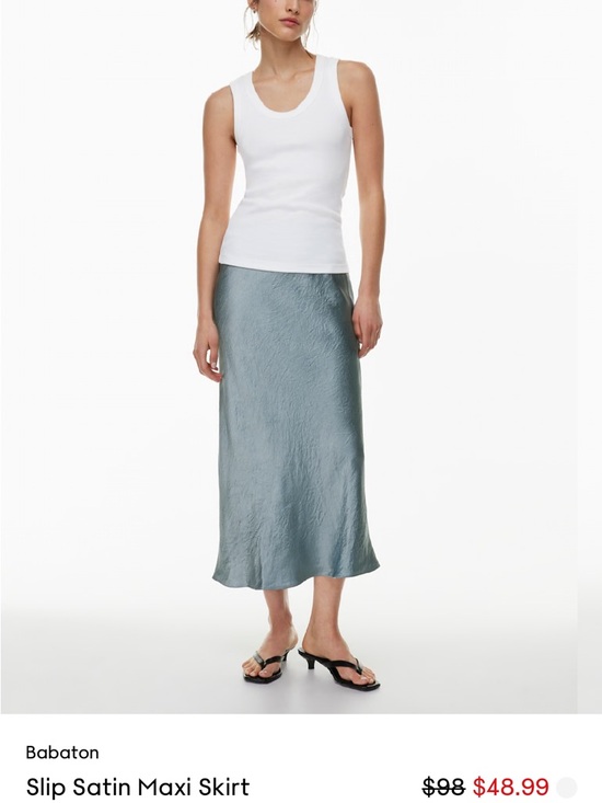 Aritzia Slip Satin Maxi Skirt - Picture 2 of 5